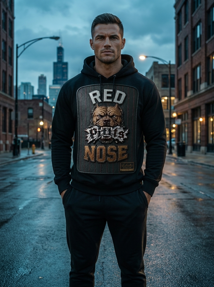 Niminko Black Evening Hoodie by Niminko in Black / Washed Charcoal / Gold showing visible Niminko garment branding.